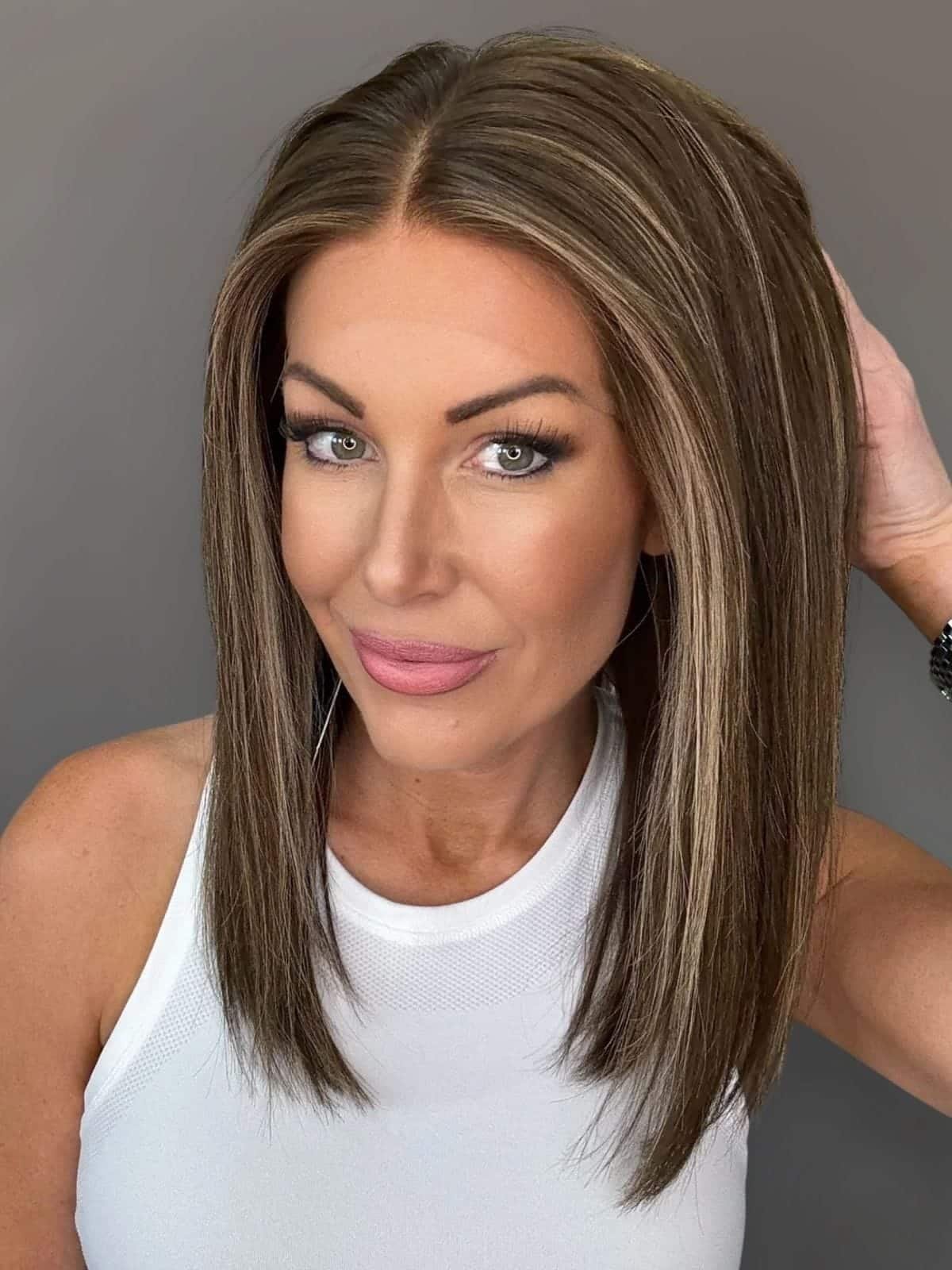 Clip-in hair extensions brown balayage