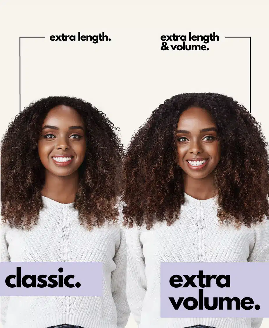 Curly (3A curls) clip-in extensions chocolate brown. - Image 2